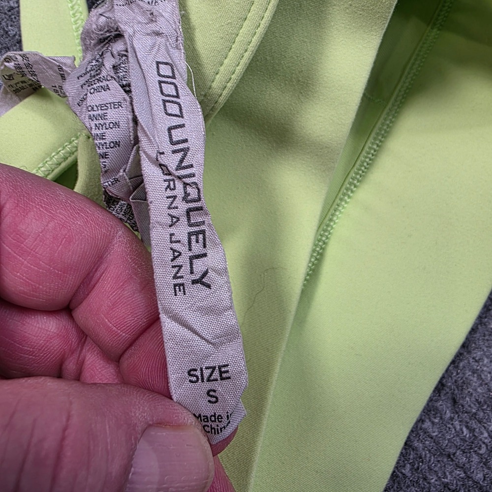 Lorna Jane Neon Lime Green Sports Bra Crop Top Size S Small Activewear Yoga‎ Gym - Picture 4 of 7